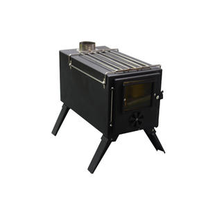 Réchaud de camping portable extérieur à bois, type split noir, avec concentration de chaleur, ustensile de cuisson multifonctionnel - Product Image 5