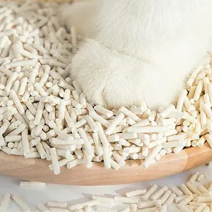 Areia 100% natural e tofu para gatos totalmente biodegradável