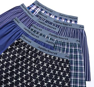 6-pack <strong>Men</strong> Woven Plaid Striped Patterns <strong>Boxers</strong> Underwear Premium Quality Shorts Custom Cotton <strong>Multipack</strong> Checked Boxershorts Man - Product Image 2