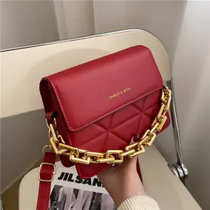 Mini Square Bag PVC Twist Lock Letter Graphic Fashionable