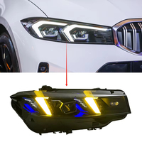 Phares LED de haute qualité JY pour BMW Série 3 G20 G28 Modèle 23-24, style laser, DRL jaune-blanc, Plug & Play, 6000K, 6000 lm