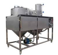 Línea de Producción Modular GLY250 para Refinación de Crudo de Soja, Girasol y Sésamo, Máquina Refinadora Nueva Semiautomática de Acero Inoxidable