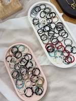 Zierlicher handgemachter Schmuck Naturstein ringe Glass amen perle Spacer Süßwasser perlen ring Heil kristall perlen ring für Frauen