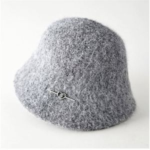 Simple Metal Tag Fisherman <b>Hat</b> Women's Fashionable Elegant Knitted Bucket <b>Hat</b> - Product Image 3