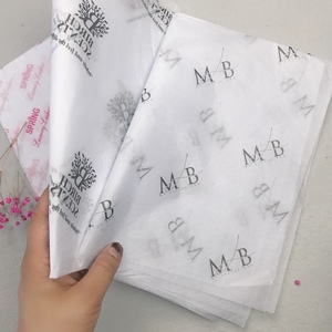 Custom logo printed gift packaging thin tissue wrapping paper food wrapping paper