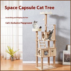 Best-seller Space Capsule Luxe Grand Arbre à <span class=keywords><strong>Chat</strong></span> Universel EcoFriendlyCat VillaScratchingEntertainment RestExclusiveCatPlayground - Product Image 2