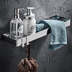 Étagère murale carrée moderne en acier inoxydable 304, écologique et durable, pour appartement, hôtel, salle de bain, matériel GQK - Product Image 2