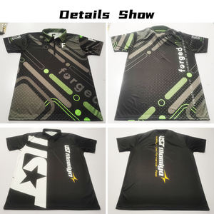 カスタム8ボールプールウェア アメリカンシャークファイア ビリヤードシャツ 快適な生地 ポロシャツ ビリヤードチームジャージ メンズ - Product Image 4