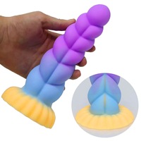 Plug anal en silicone torsadé coloré Expansion de forme spéciale pour la masturbation des hommes et des femmes Dilapis doux