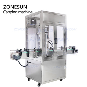 ZONESUN ZS-440DC entièrement automatique en plastique verre boisson jus shampooing cosmétique vaporisateur pompe bouchon de bouteille vissage capsulage Machine - Product Image 5