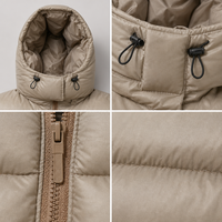 Veste matelassée surdimensionnée pour homme, coupe courte, chaude, épaisse, en duvet, avec capuche, coupe-vent, parka isolée, veste matelassée