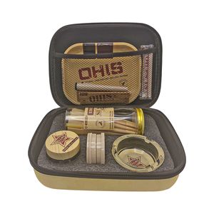 OHIS Portable Smoking Accessories Set 10 in 1 <b>Rolling</b> Paper Grinder Roller Ashtray Outdoor Travel Smoking Kits with Carry Bag - Product Image 1