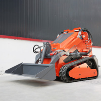 Pengiriman Gratis Crawler Skid Steer & Backhoe Loader Mini Loader Hidrolik dengan Bucket Bearing & Gearbox untuk Lanskap Taman