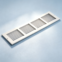 Grille d'aération linéaire en fer blanc de haute qualité 20*4, sortie d'air fixe pour système de ventilation HVAC d'hôtel et de bureau