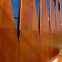 Panel Dinding Eksterior DEBO Modern Compact Laminate Solid Real Wood Veneer Tahan Air Tahan Api dengan Desain Grafis
