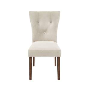 DB Midcentury Design Set of 2 <b>Cream</b> PU Leather Upholstered Metal <b>Dining</b> <b>Chairs</b> for Kitchen <b>Dining</b> Room & Living Room - Product Image 5