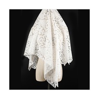 Tissu en dentelle florale respirant et hydrosoluble 100% coton pour vêtements ou robe hawaïenne, tissu en dentelle brodée