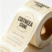 Étiquettes adhésives en vinyle personnalisées, écologiques, imperméables, résistantes aux UV, forte adhérence, résistantes à l'huile, recyclables, emballage en rouleau pour cosmétiques