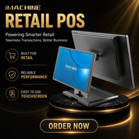 Terminal Punto de Venta IMACHINE P2 Todo en Uno con Pantalla Táctil FHD de 15.6 Pulgadas, Impresora RFID, Sistema Operativo OEM, Caja Registradora con Core I3/i5/i7, Windows 10/11