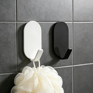 Wall Mounted Self Adhesive Hooks Rectangle Shape Heavy Duty Strong For Kitchen Bathroom Door <b>Clothes</b> <b>Storage</b> - Product Image 2