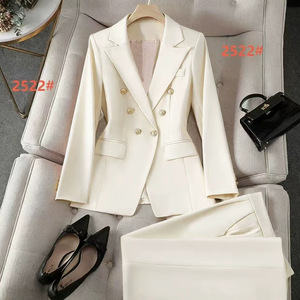 Conjunto de Terno Feminino de Manga Longa para Escritório, Terno Formal de 2 Peças com Casaco e Calças - Product Image 4
