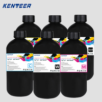 Fabricant CMYKW neutre doux dur DTF encre UV impression numérique pour étiquette autocollant invisible uv encre uv dtf film logo imprimante
