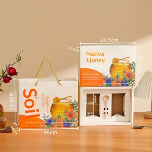 Premium Honey <b>Gift</b> <b>Box</b> <b>for</b> Raw Farm Honey 1lb 2lb <b>Empty</b> Jar Packaging New Design - Product Image 5