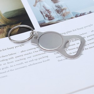 Porte-clés décapsuleur en alliage de zinc, design mode, pour publicité immobilière ou cadeau d'ouverture de magasin, avec logo vierge - Product Image 3