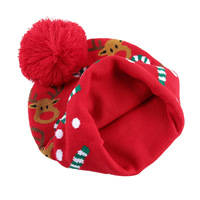 Bonnet de Noël 2026 en tricot pour femme, motif flocon de neige, renne et Père Noël, idéal pour l'automne et l'hiver