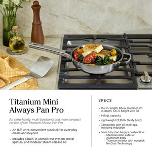 <span class=keywords><strong>Ensemble</strong></span> de casseroles en titane et acier inoxydable tri-couches, compatible avec les fours, les plaques à <span class=keywords><strong>induction</strong></span> et les cuisinières jusqu'à 1000 ° F - Product Image 4