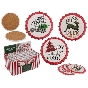 <b>Coaster</b>, Christmas, D: ca. 11 cm, - Product Image 1