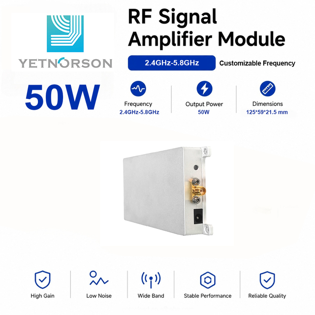50W 100W 150W RF Amplifier Module 1.2GHz 1.5GHz 2.4GHz 5.2GHz RF Communication Equipment OEM Supplier High Gain RF Module