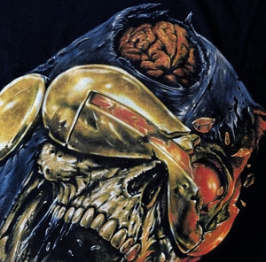 Oversized Black Short Sleeve <strong>T</strong> <strong>Shirt</strong> Custom <strong>Marvel</strong> Zombie Cyclops Pattern, 300g Knit Breathable Fabric Retro Comic Graphic - Product Image 2