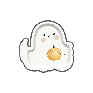 DAMAI Halloween Theme Ghost and Pumpkin Brown Color Tableware Sets with Disposable Paper Dessert Plate Party Tableware Kits - Product Image 5