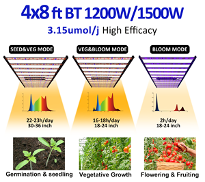 Redfarm G3 <span class=keywords><strong>MARS</strong></span> 2000 regulable 12 barras Led UV IR espectro completo para plantas de interior 4x8ft 1200W 1500W Led Grow Light - Product Image 6