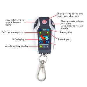 Sistem <span class=keywords><strong>Alarm</strong></span> sepeda motor 2 arah, Speaker 105125db, kunci otomatis, kunci jarak jauh untuk kendaraan listrik dengan pengukur tekanan ban - Product Image 5