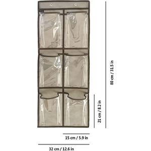 Over The Door Hanging <b>Shoe</b> Organizer 12 Pockets Clear Pvc Storage Rack For <b>Shoes</b> Behind Doors On Walls - Product Image 5