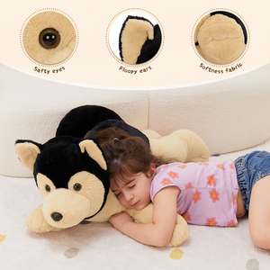 Coussin en peluche Berger allemand de haute qualité, idéal pour les fêtes d'anniversaire, les câlins avant le sommeil et comme jouet d'aide au sommeil pour bébé - Product Image 2