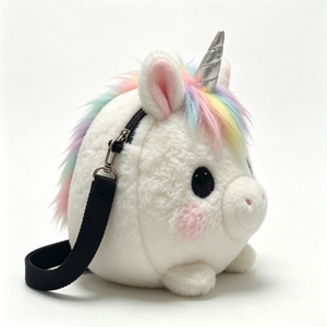 Customized purse rainbow <b>unicorn</b> plush shoulder bag,<b>unicorn</b> plush crossbody bag, <b>unicorn</b> shaped plush - Product Image 2