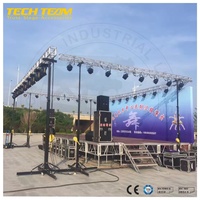 Torre de Elevación Telescópica Portátil de Alta Calidad para Line Array, Torre de Elevación para Cabina de DJ con Altura Máxima de 6.5m y Capacidad de Carga de 100kg