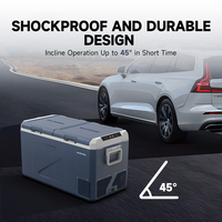 Pour ICF19 Portable Camping Congélateur Mini Capacité Double Usage Refroidisseur Compresseur Réfrigérateur Électrique En Plein Air Voiture En Plastique