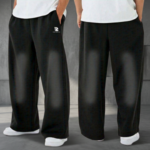 Pantalones Deportivos Extra Grandes para Hombre, Corte Holgado, Ajustados, Estilo Informal, Pantalones de Pijama Transpirables de Peso Medio para Hombre - Product Image 3