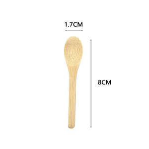 Spatule à crème pour le visage en bambou naturel avec logo personnalisé, écologique, jetable, bon marché, adaptée aux aliments, cuillère à glace - Product Image 1