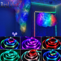 Barre lumineuse USB 5V colorée, RGB, changement de couleur clignotant, 5050, lumière fluide avec lanterne de cheval courant, lampe d'ambiance de bureau