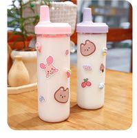 Tasse à thé Boba en verre transparent à haute teneur en borosilicate de 500ml 780ml réutilisable personnalisée bouteille pot à thé au lait pot à paille verres