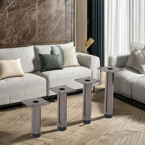Design moderno tubo conico mobili piedi ferro tavolo e armadio gambe sedia da pranzo e divano gamba diritta divano letto libero OEM ODM 250KG - Product Image 2