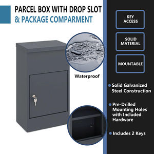 Caja de paquetería independiente moderna para exteriores, caja de entrega bloqueable y resistente a la intemperie hecha de metal robusto para uso comercial en el hogar - Product Image 5