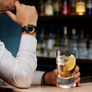 Elegante Vaso Highball <span class=keywords><strong>de</strong></span> 11 oz, Patrón Tallado <span class=keywords><strong>a</strong></span> Mano, <span class=keywords><strong>Base</strong></span> Pesada, Cristal, Vaso para <span class=keywords><strong>Agua</strong></span>, Cócteles y Bebidas Largas, para Bares y Hoteles <span class=keywords><strong>de</strong></span> Lujo - Product Image 6