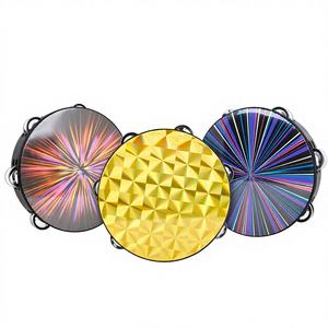 กลองมือออร์ฟ 8 นิ้ว กลองเลเซอร์หลากสีแบบสองแถว สำหรับการศึกษาและการเรียนรู้ - Product Image 2