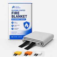 Vente en gros de couvertures anti-feu pour la sécurité domestique, fabricant de fibres de verre enduites de silicone